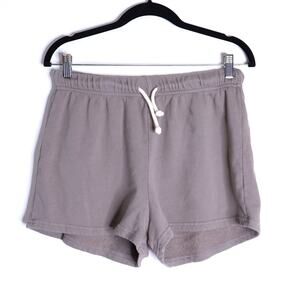PERFECTWHITETEE Layla French Terry Sweatshorts Mushroom Taupe Women's M